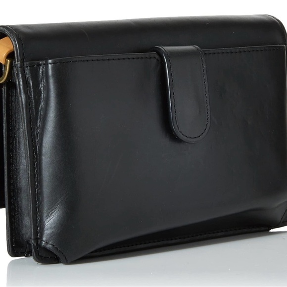 Timberland Black Leather Crossbody with Tan Strap - Picture 5 of 6